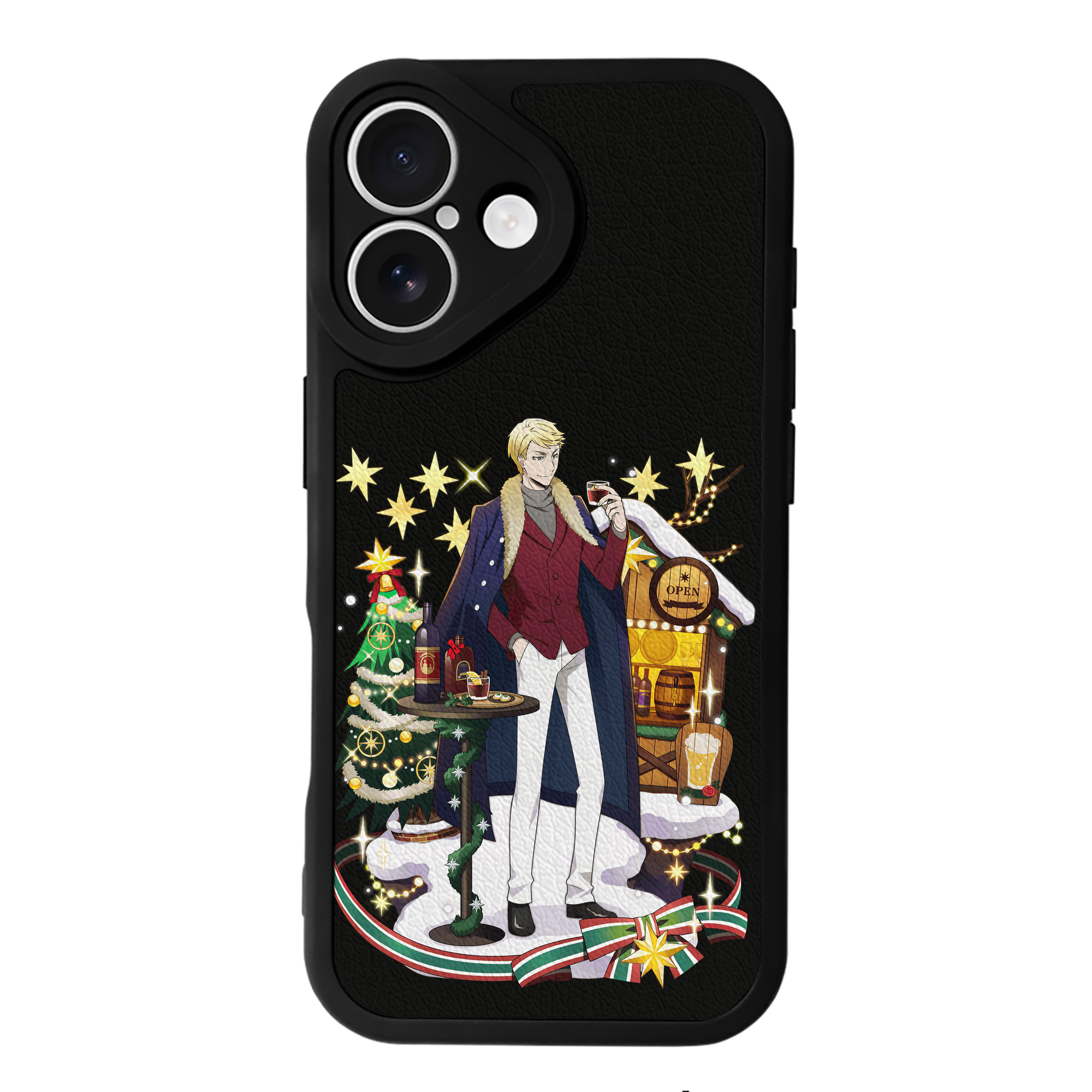 （画像用） 文豪ストレイドッグス Bungo Stray Dogs 【iPhone 16シリーズ対応】シリコンスマホケース（レザー調） 材質：シリコン
